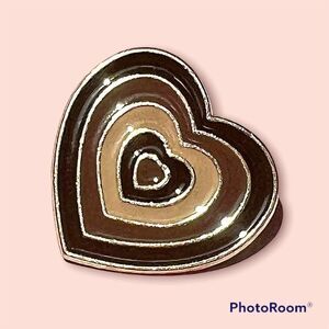 Brown Coffee Neutral Colors Heart Enamel Pin